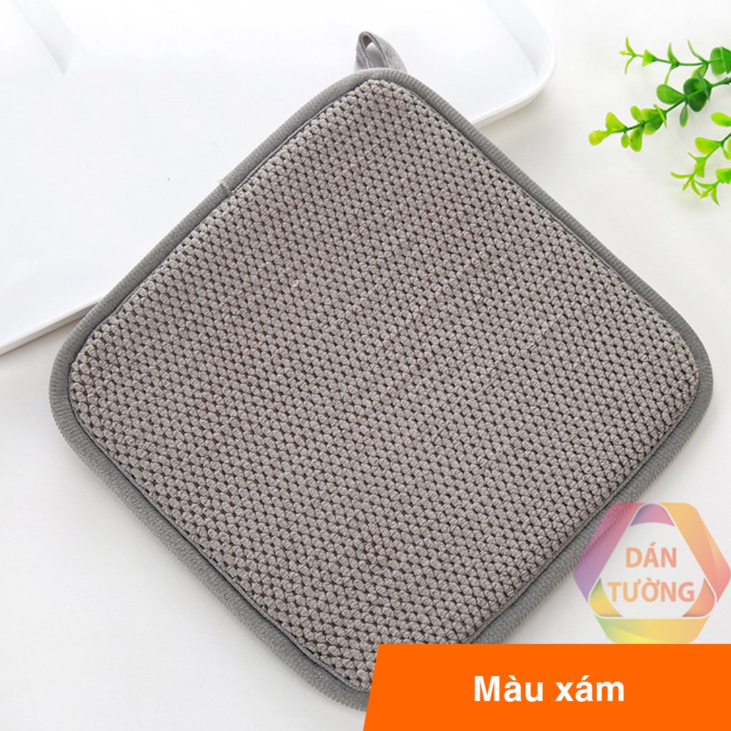 Lót xoong nồi chịu nhiệt 20x20 cm MDT, lót nồi VẢI có quai treo đa năng - LV