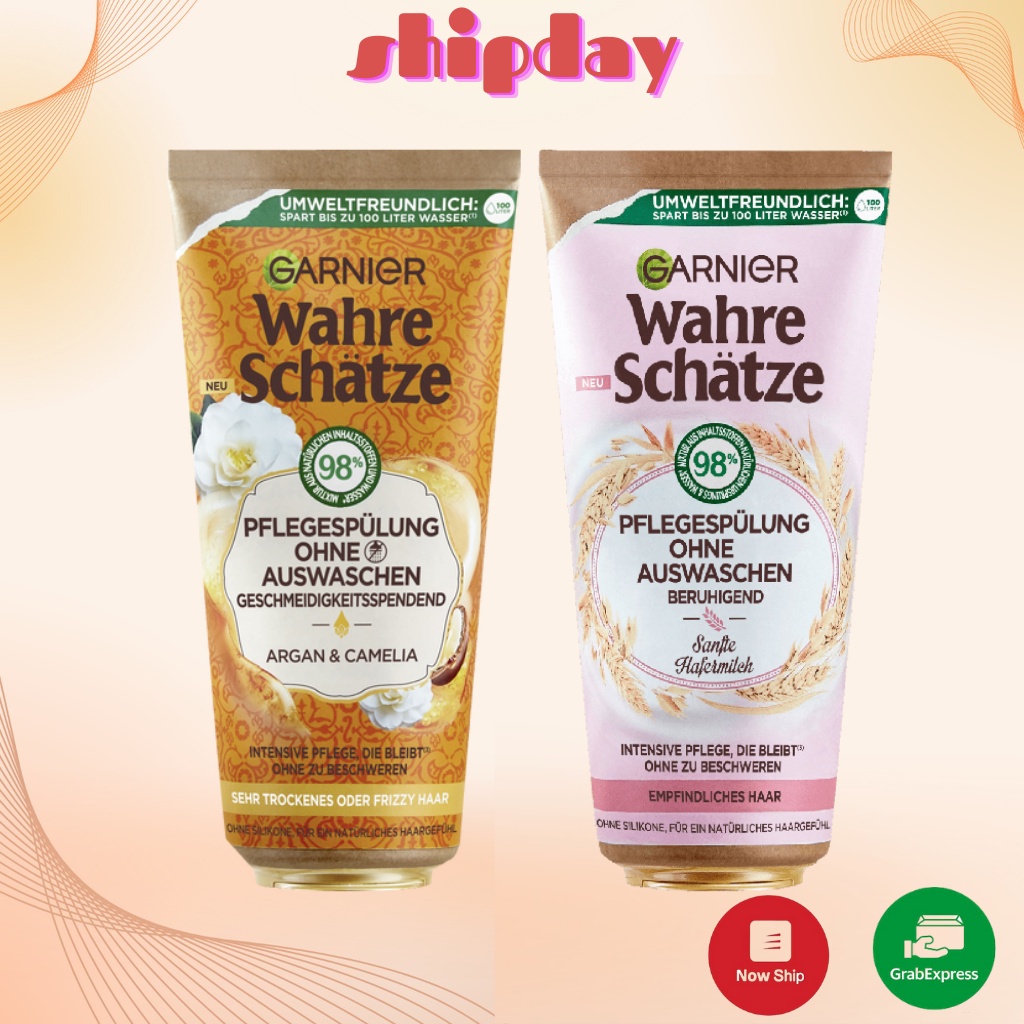 Dầu xả khô Garnier Wahre 200 ml chăm sóc mái tóc hư tổn - Hàng Nội Địa Đức