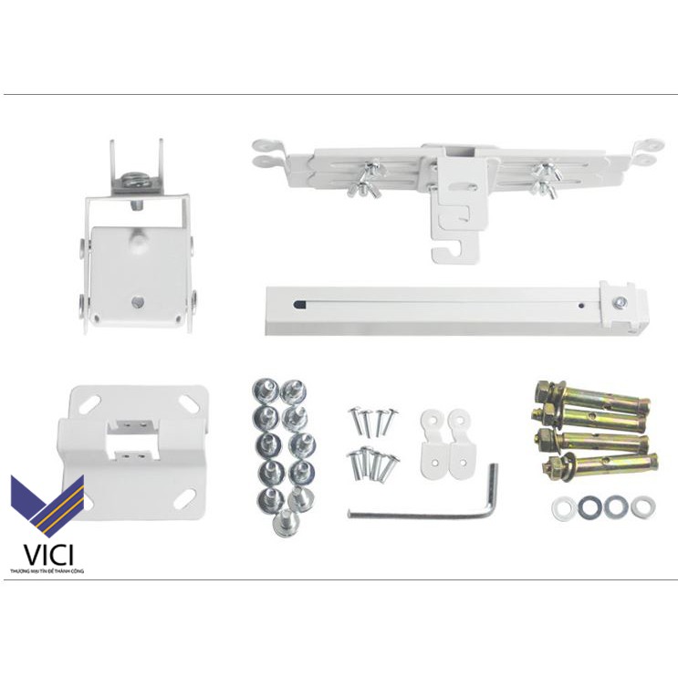 Giá treo máy chiếu 65cm bằng chất liệu kim loại cứng, màu trắng. Vici phân phối giá treo máy chiếu chính hãng