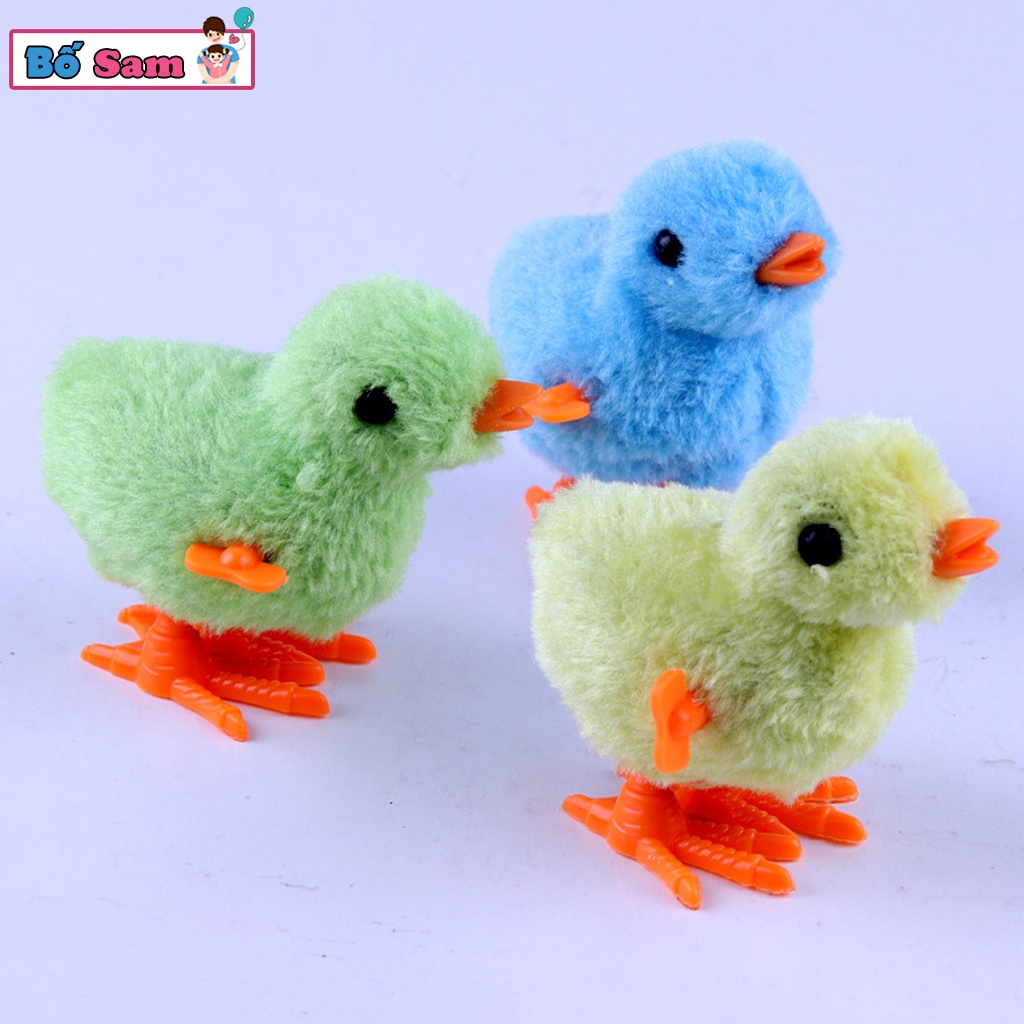 Đồ chơi gà con vặn cót bằng bông chạy lon ton đáng yêu cho bé Shop Bố Sam