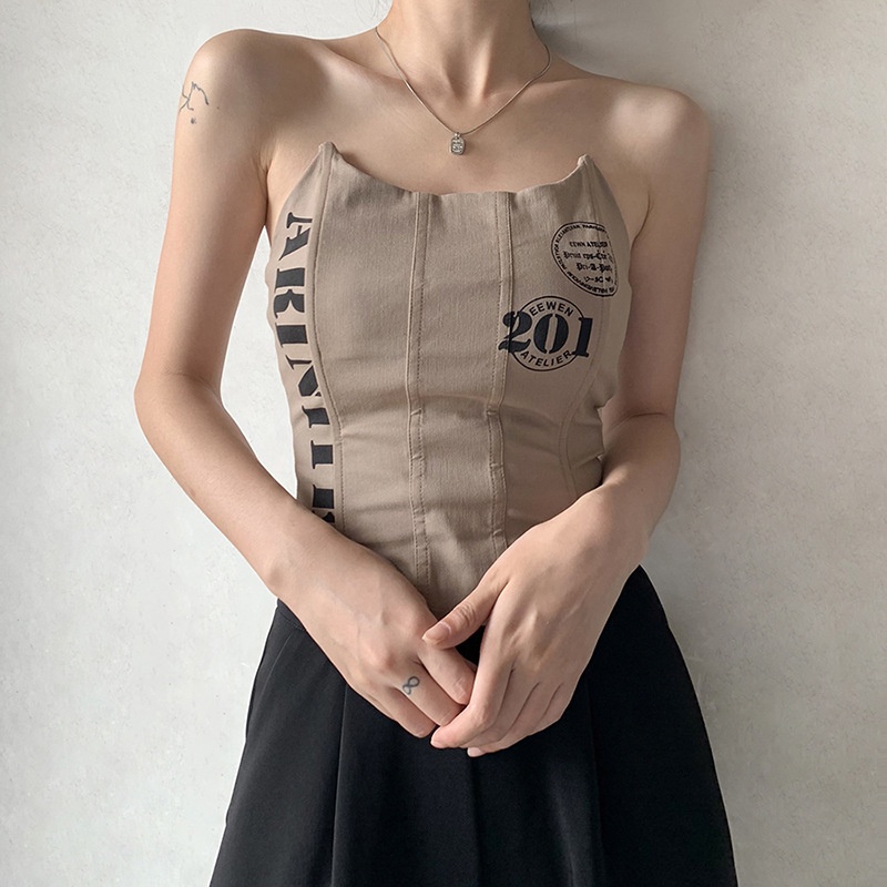 Áo ống ôm trễ vai thiết kế bất đối xứng quyến rũ cho nữ | BigBuy360 - bigbuy360.vn