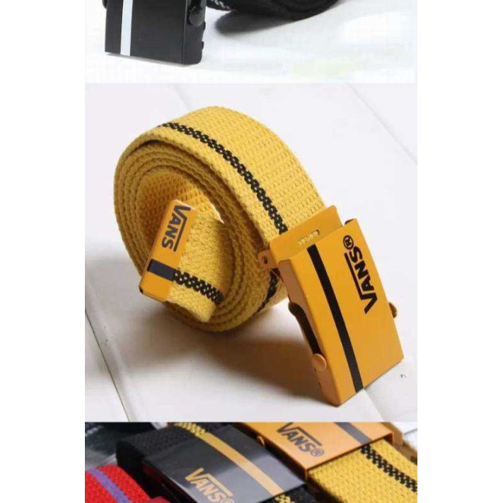 VANS Thắt Lưng Vải canvas Màu Sắc Nhã Nhặn Thoáng Khí Thời Trang