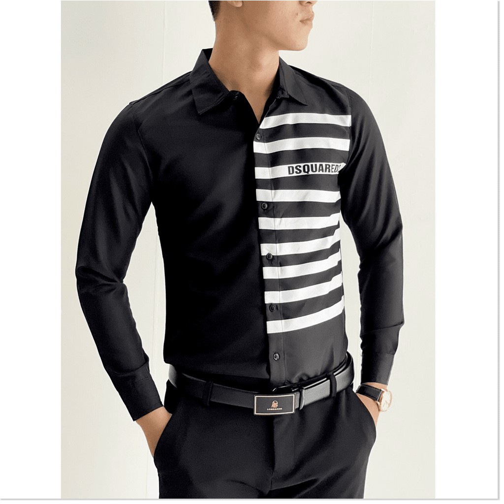 SƠ MI NAM KẺ SỌC 2 MÀU HÀN QUỐC THỜI TRANG KOKO MI