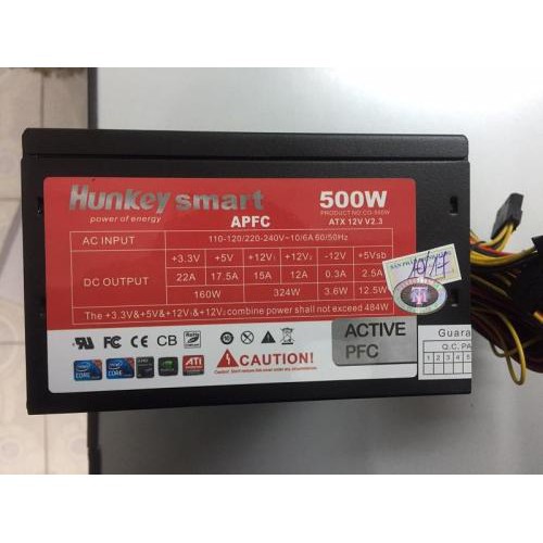 Nguồn máy tính để bàn công suất thực Hunkey Smart 500W