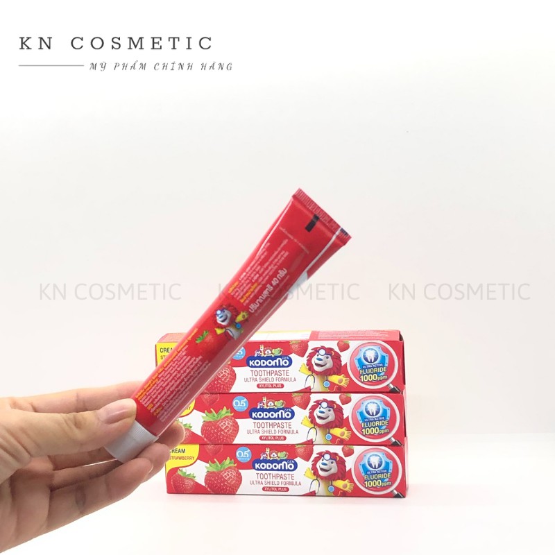 Kem Đánh Răng Trẻ Em Kodomo Toothpaste Ultra Shield Formula Thái Lan Kem Đánh Răng Cho Bé Hương Hoa Quả Tuýp 40gr