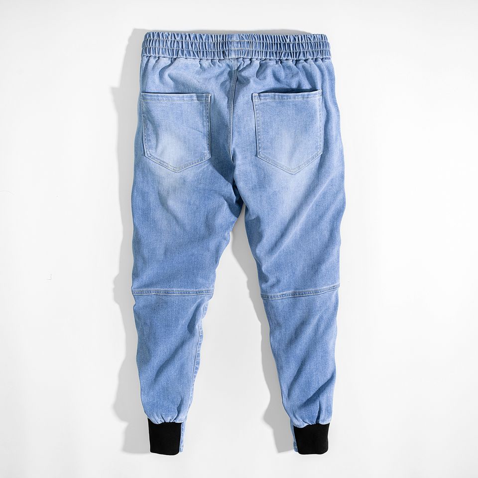 Quần Jean Nam Rách Gối Joger - Quần Bò Nam Jogger Phong Cách Thể Thao MQ02
