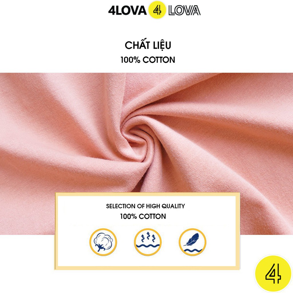 Bộ quần áo ba lỗ 4LOVA cho bé trai hoạt hình chất liệu cotton mềm mại thoáng mát hàng chính hãng từ 8-30 kg