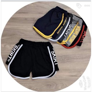 Lẻ =sỉ quần đùi nữ quần short nữ dáng thể thao chạy viền sọc cá tính