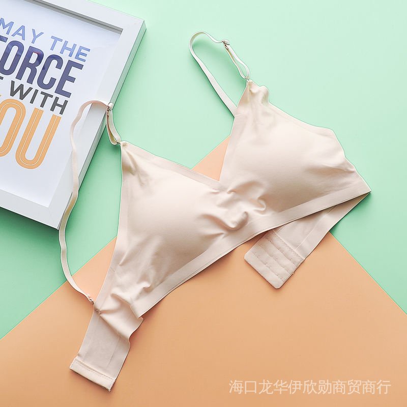 Áo Lót Lụa Lạnh Không Gọng Không Đường May Ôm Dáng Không Đường May Lưng Đẹp Mắt Không Đường May Dáng Ngắn Vừa Vặn Dành Cho Bạn Nữ Mặc Ngoài Áo Lót Thể Thao