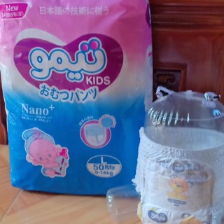 Bỉm quần goukids xuất nhật combo 100 miếng đủ size 100m, 100l, 100xl,