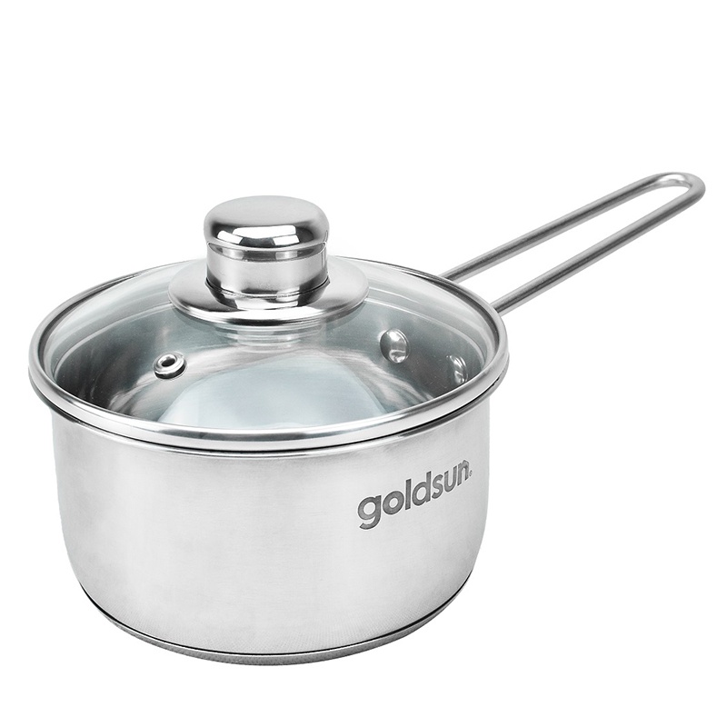 Quánh inox goldsun GPO2100-IH 14cm đáy từ 3 lớp dùng cho mọi loại bếp