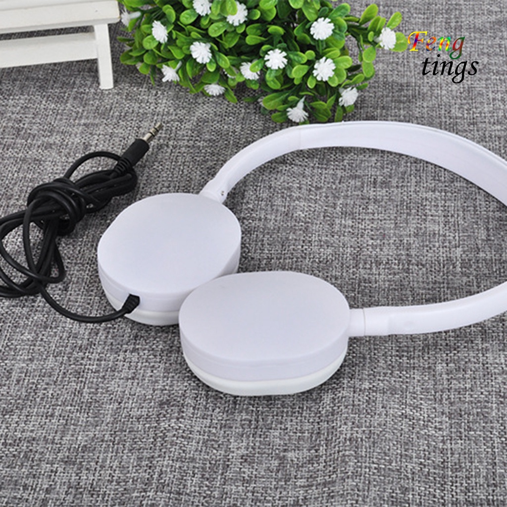 【FT】3.5mm Wired Retractable Portable Heavy Bass Headphone for Gaming/Online Courses
