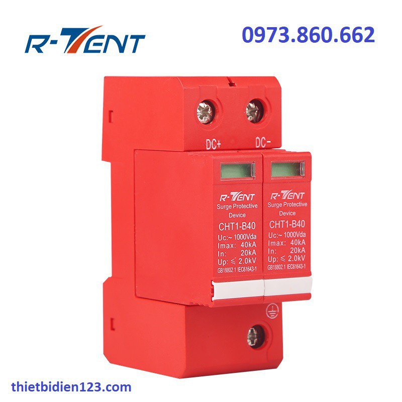 Cắt sét DC 2P 1000V R-Tent - Cắt lọc sét DC Chất lượng tốt -TBĐ