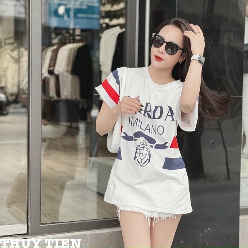 Áo Phông Kẻ Xanh Đỏ Áo Thun Freesize Unisex Nam Nữ Dáng Rộng Chất Đẹp