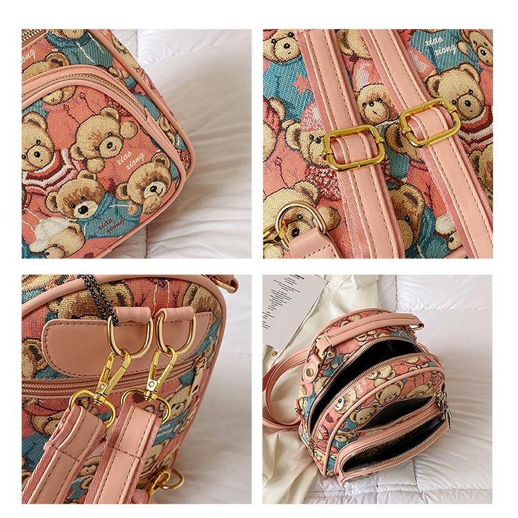 Ba Lô Đeo Vai Đi Mua Sắm Kiểu Hoạt Hình Đường Phố Phương Tây Dễ Thương