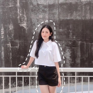 Quần Short Kaki Nữ Lưng Cao Ống Rộng