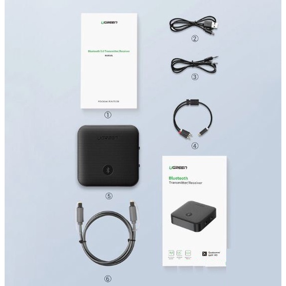 Bộ Thu Phát 2 trong 1 Bluetooth 5.0 Ugreen 70158 ( Có APTX )