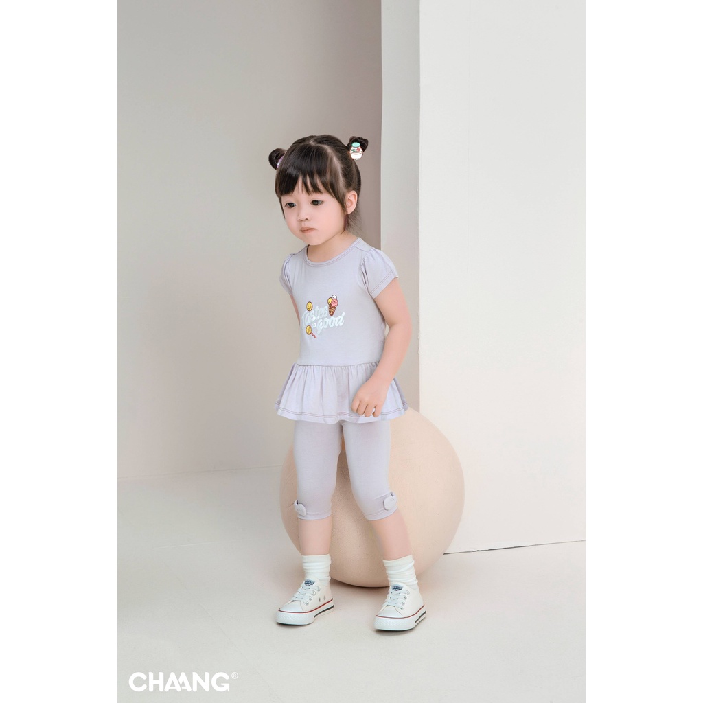 [CHAANG] Áo Phông Babydoll Cho Bé Active Tím Chaang