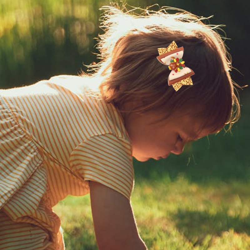 Kẹp Tóc Thổ Nhĩ Kỳ Đính Kim Tuyến Lấp Lánh Cho Lễ Tạ Ơn