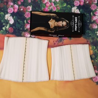 Đai nịt bụng (gen siết giảm eo) Latex 25 xương thép cao 29 cm Italy