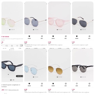 Kính asos săn sale web uk