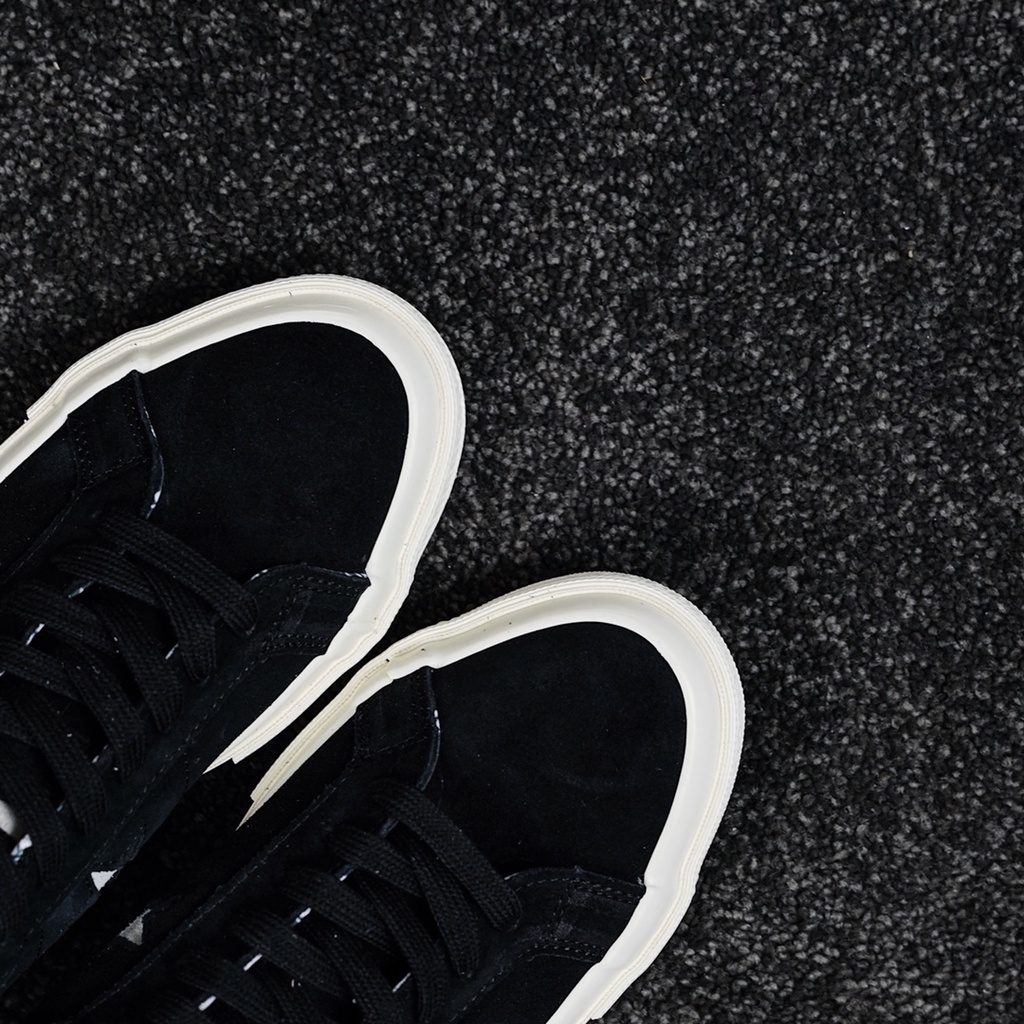 Giày Trượt Patin Converse Vải Canvas Cổ Thấp Họa Tiết Ngôi Sao Đen Trắng Cá Tính Cho Nam Và Nữ