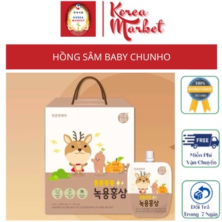 Hồng sâm baby chunho hàn quốc. hộp 30 gói chính hãng hàn quốc
