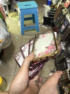 Ốp dẻo in hoa đính đá Iphone Xs max