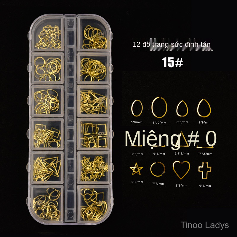 Hộp 12 Ngăn Phụ Kiện Trang Trí Móng Tay Độc Đáo