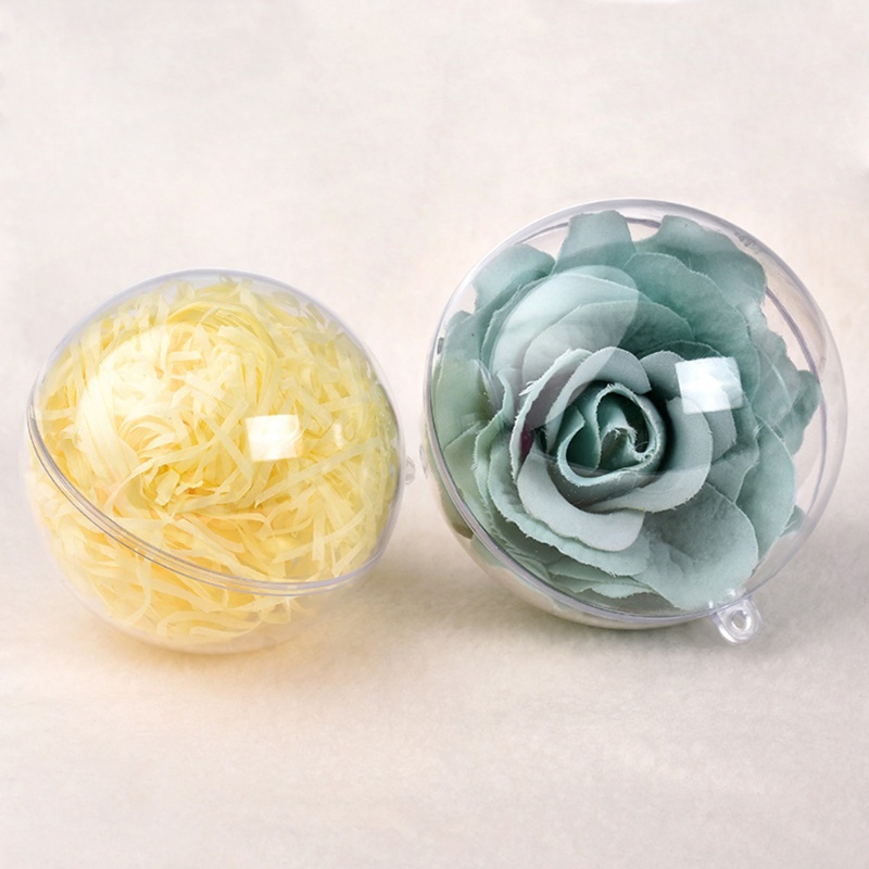 Set 5 Trái Châu Bằng Nhựa Trong Suốt Kích Thước 4 / 5 / 6 / 7 / 8 / 9 / 10cm Trang Trí Cây Thông Noel