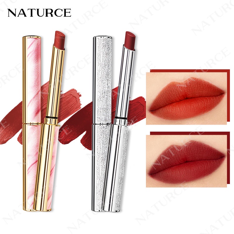 NATURCE Son Kem Lì son môi Matte Lipstickson dưỡng ẩm môi kháng Không thấm nước điểm trang không dễ phai màu
