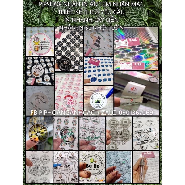 IN ẤN TEM DECAL GIẤY - DECAL TRONG A4/A3