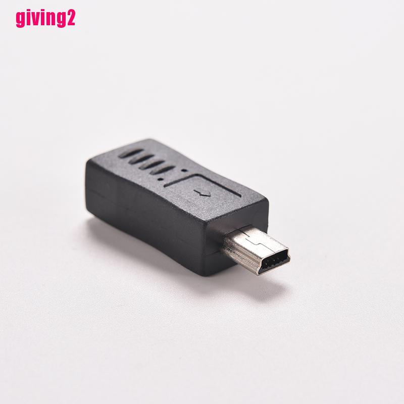 Bộ 2 Đầu Chuyển Đổi Micro Usb Cái Sang Mini Usb Đực