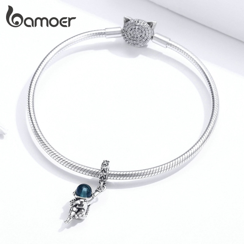 Phụ Kiện Bamoer Hình Nhà Du Hành Vũ Trụ Dùng Làm Vòng Tay Độc Đáo