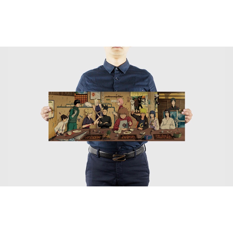 Tấm áp phích họa tiết hoạt hình Naruto độc đáo 72.5x25cm