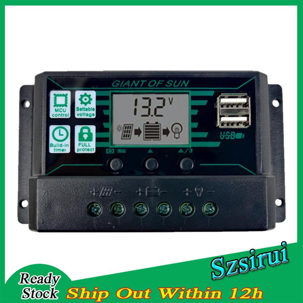 Bộ Điều Khiển Sạc Năng Lượng Mặt Trời 20-60a Mppt Pwm Màn Hình Lcd Chuyên Dụng