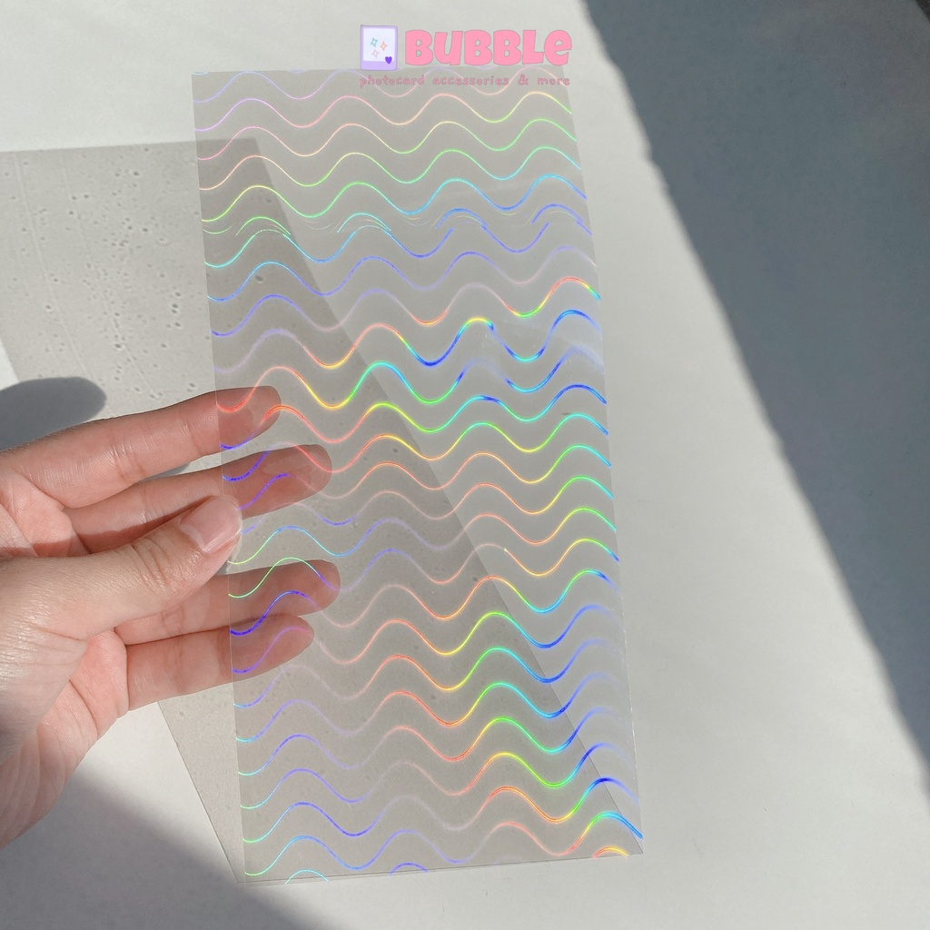 Màng cán hologram trang trí toploader photocard màng dán decal họa tiết holo decor sticker card des top