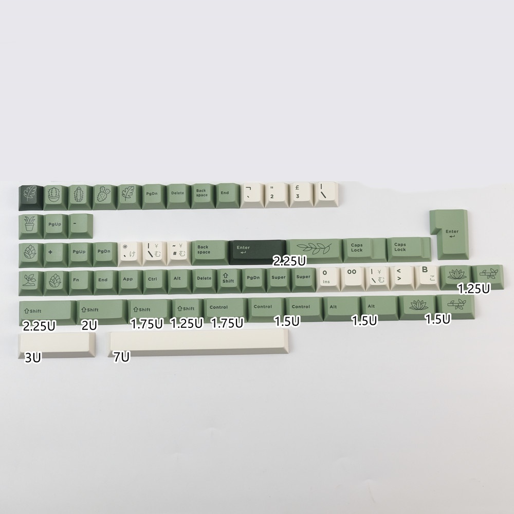 Keycaps của vườn thực vật GMK, 165 phím keycaps Cherry Profile DYE-SUB Cá nhân hóa GMK Keycaps cho bàn phím cơ