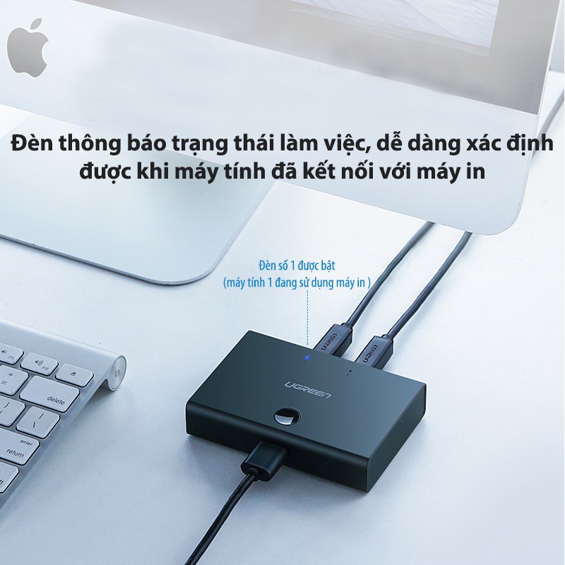 Bộ Chia Máy In 2 Máy Tính Vào 1 Máy In Ugreen 30345  - Hàng Chính Hãng Bảo hành 18 tháng