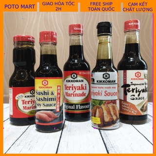 Nước tương kikkoman sushi & sashimi 150ml & sốt teriyaki 250ml - nhật bản