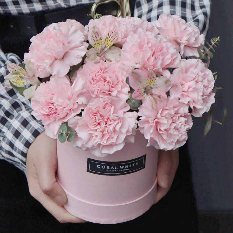 Hộp giấy bìa cứng hình trụ có nắp trang trí hoa/quà tặng đám cưới/ngày tình nhân/kỷ niệm/sinh nhật