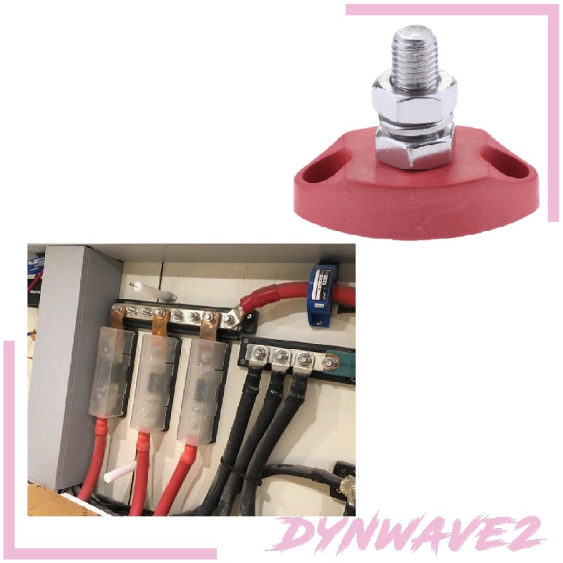 Khối Nối Dây Điện Cách Nhiệt Bằng Thép Không Gỉ Màu Đỏ Và Đen 6mm Dynwave2