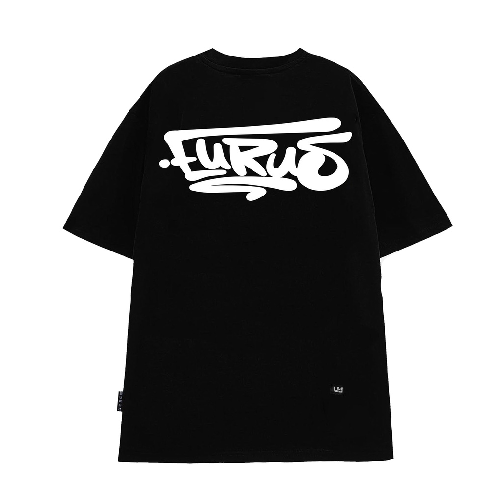 Áo thun Eurus tay lỡ GRAFFITI TEE / BLACK