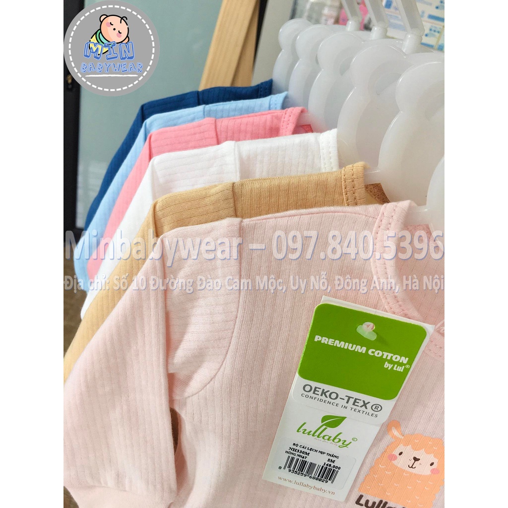 Bộ sơ sinh cài chéo nẹp thẳng chất cotton họa tiết đáng yêu