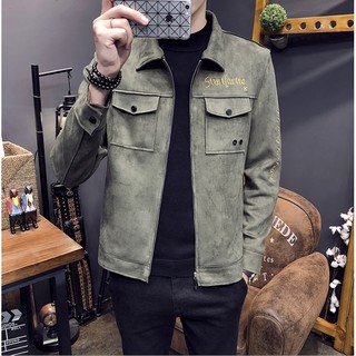 Áo khoác nam da lộn hàn quốc siêu chất phiên bản mới nhất - Áo khoác nam mùa đông cao cấp