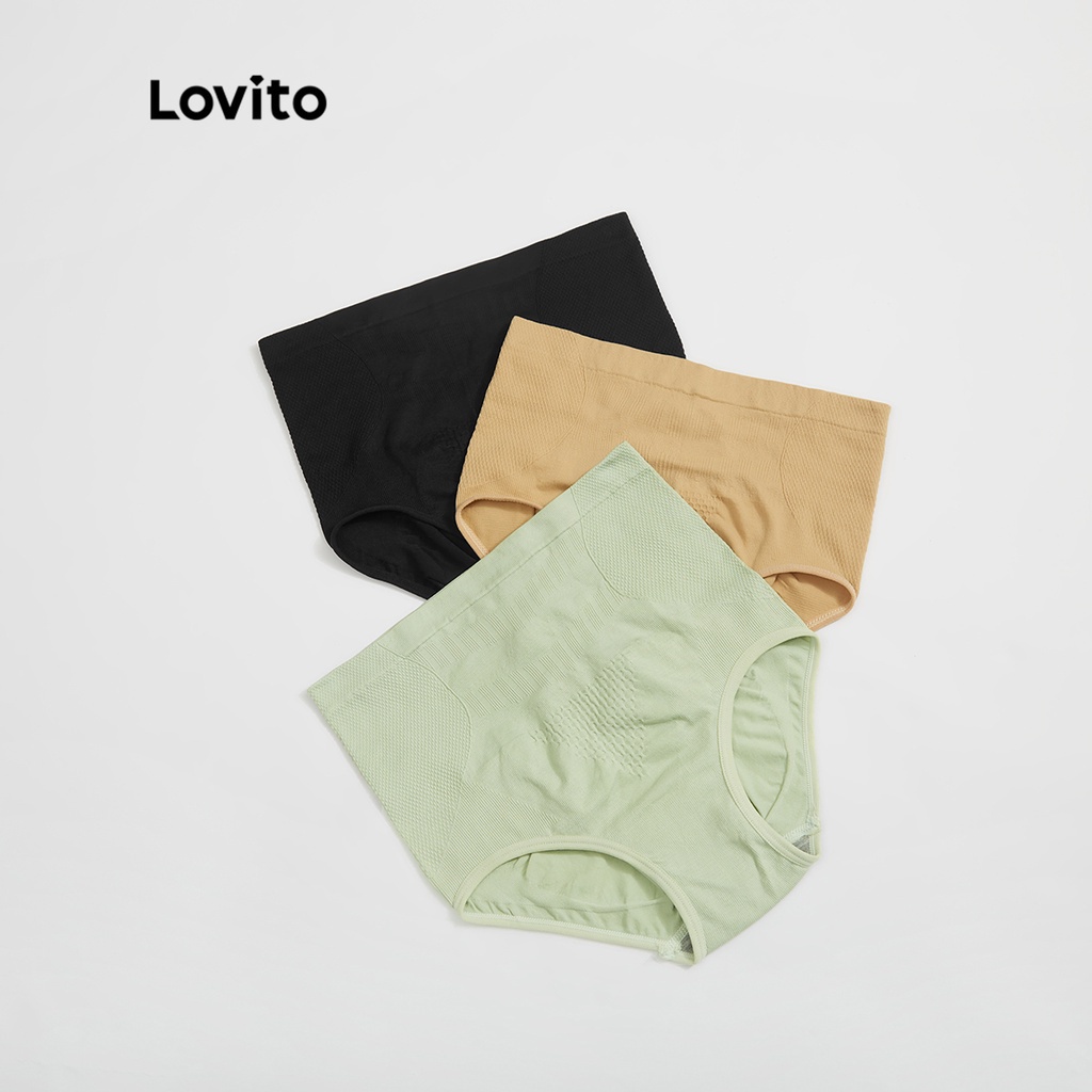 Lovito Áo nâng mông & quần áo định hình L004014 (Đen)