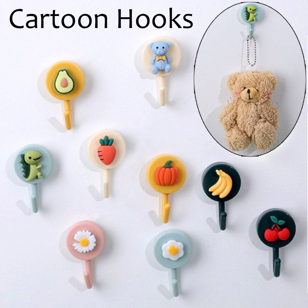 Móc treo đồ dán tường hình hoạt hình chống rỉ sét tiện dụng