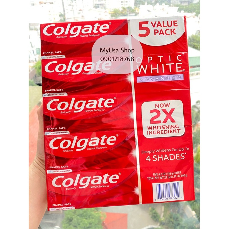 Kem danh rang ❤Kem đánh răng Colgate Optic White Renewal/Advanced