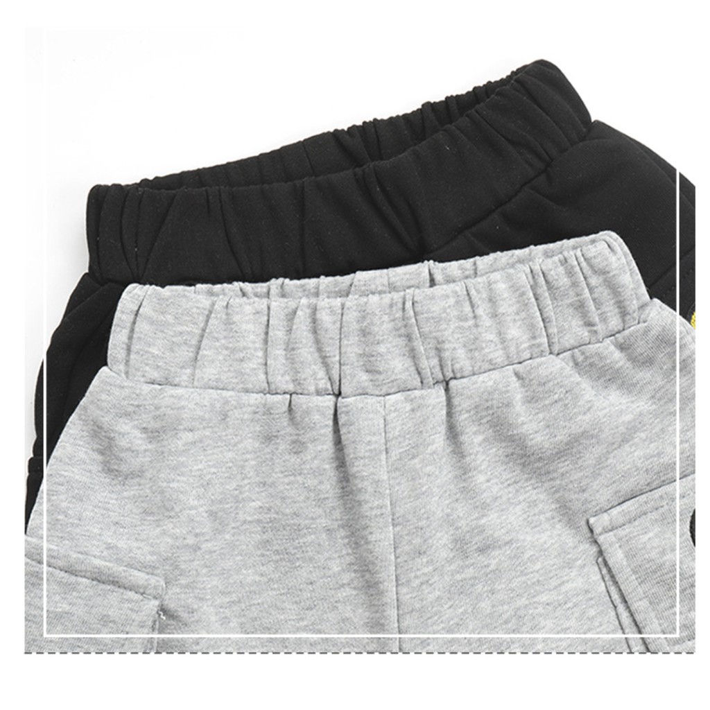 Quần thun dài quần bò lưng thun cho bé trai in hình siêu nhân phong cách hip hop năng động cá tính