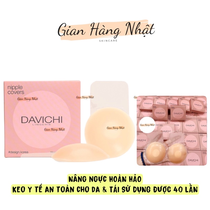 Miếng Dán Nâng Ngực Davichi Silicone Lifting Nipple Covers(Hộp 1 Cặp)
